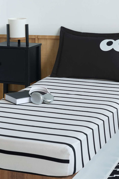 L'essentiel linge de maison Juego de Sábanas Funny Cizgili - Negro L'essentiel linge de maison Juego de Sábanas Funny Cizgili - Negro